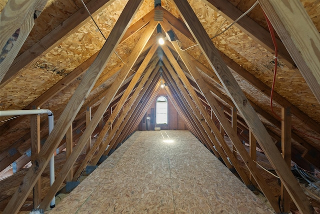 view of attic