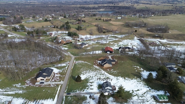 view of snowy aerial view