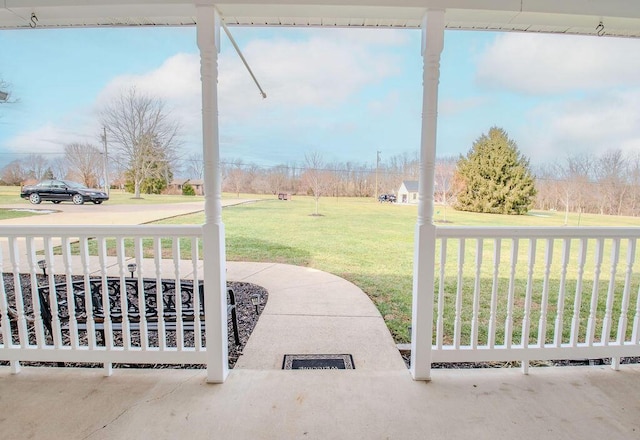 exterior space with covered porch