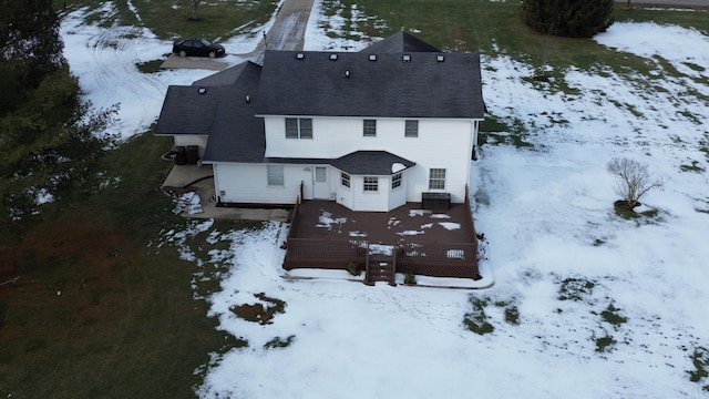 view of snowy aerial view