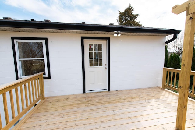 view of wooden deck