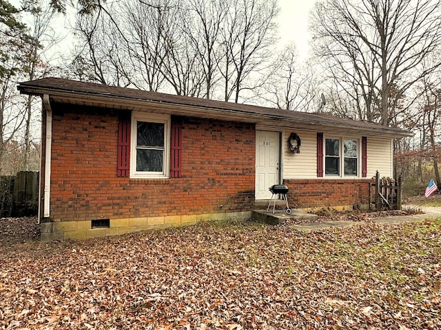 view of ranch-style home