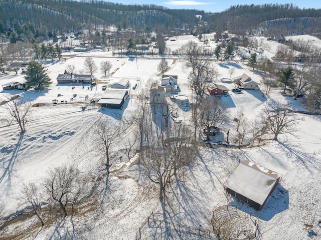 view of snowy aerial view