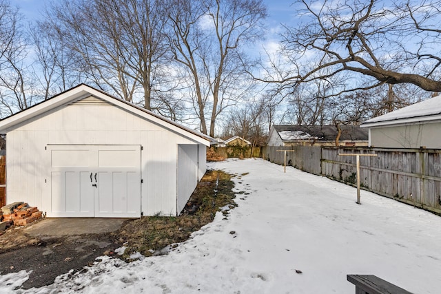 view of snow covered structure