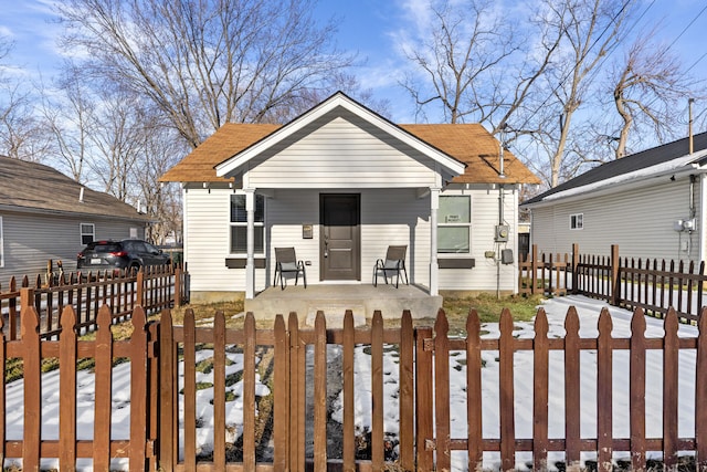 view of front of home with a porch