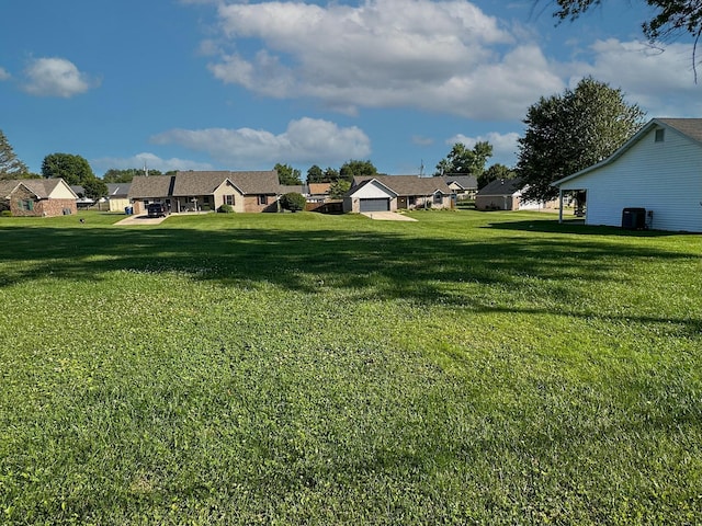 1216 Maple Hill Dr, Somerset, KY 42503 - view of grassy yard with cooling unit and a residential view