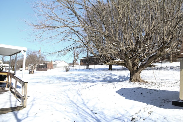 view of snowy yard