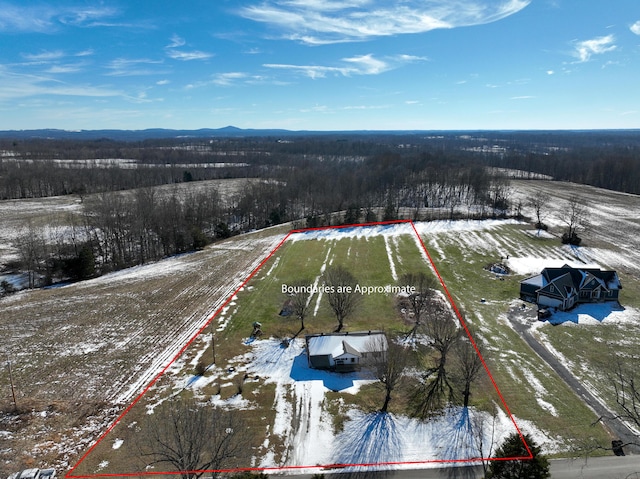 view of snowy aerial view