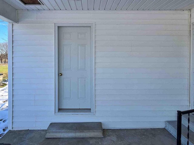 view of doorway to property