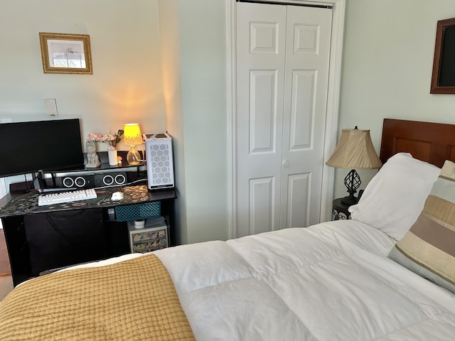 bedroom with a closet