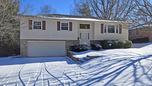 split foyer home with a garage