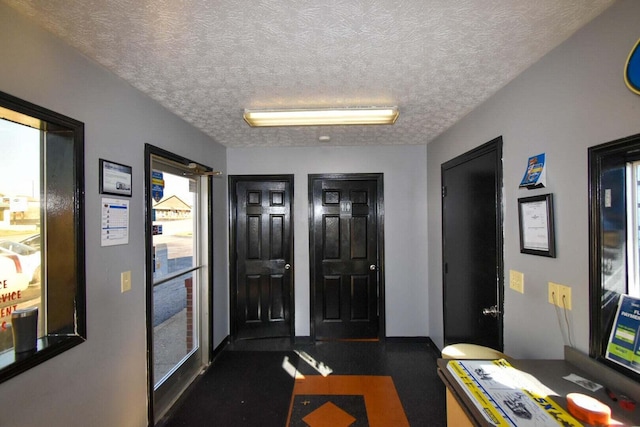 office featuring a textured ceiling