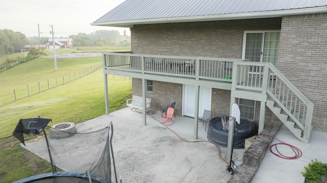 view of patio / terrace featuring central AC