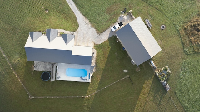 bird's eye view featuring a rural view