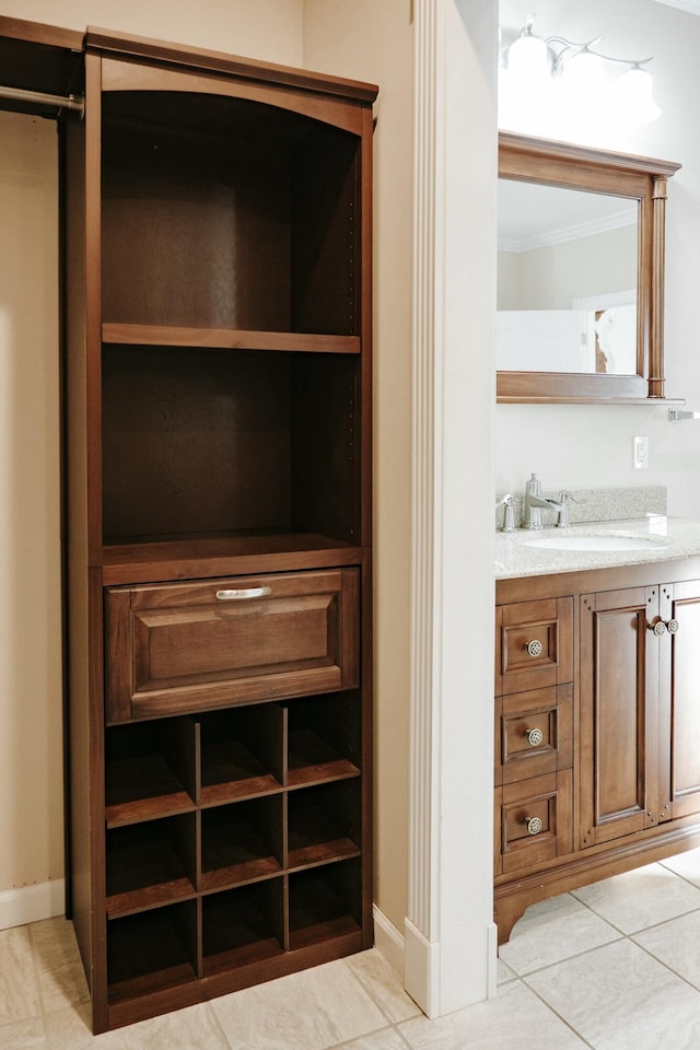 interior space with sink