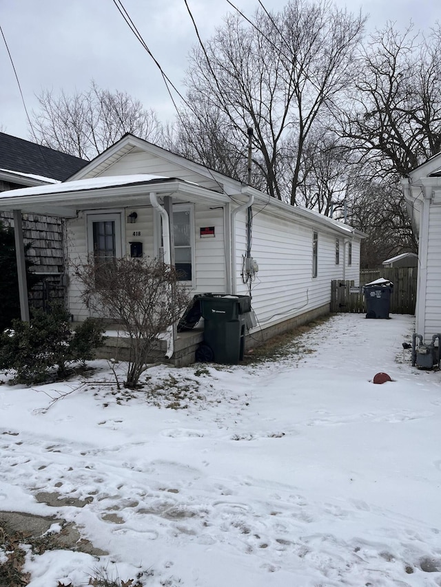 view of bungalow-style home