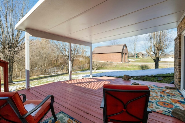 451 Parkside Rd, London, KY 40744 - wooden deck with an outbuilding