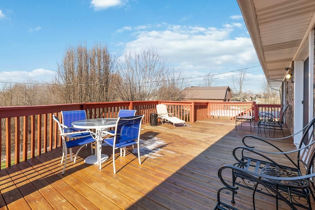 451 Parkside Rd, London, KY 40744 - wooden deck featuring outdoor dining area