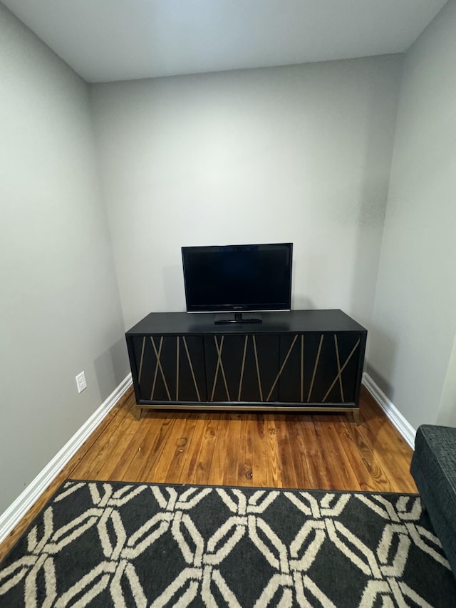 office area featuring wood-type flooring