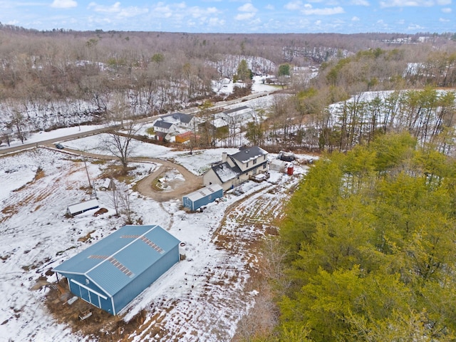 view of snowy aerial view