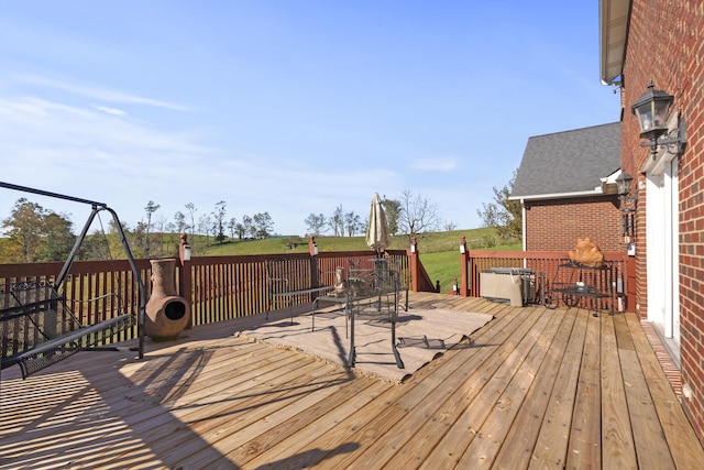 view of wooden deck