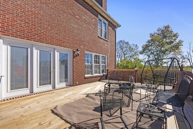 view of wooden deck