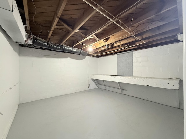 view of basement