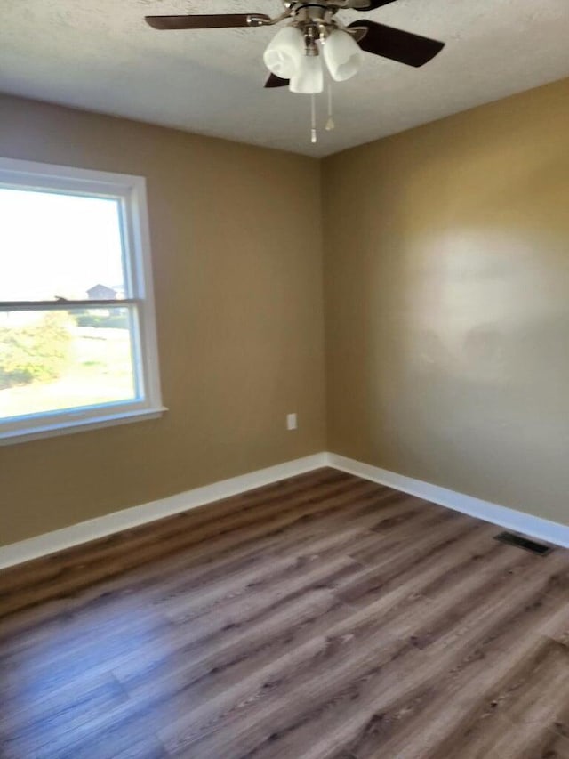 empty room with wood-type flooring