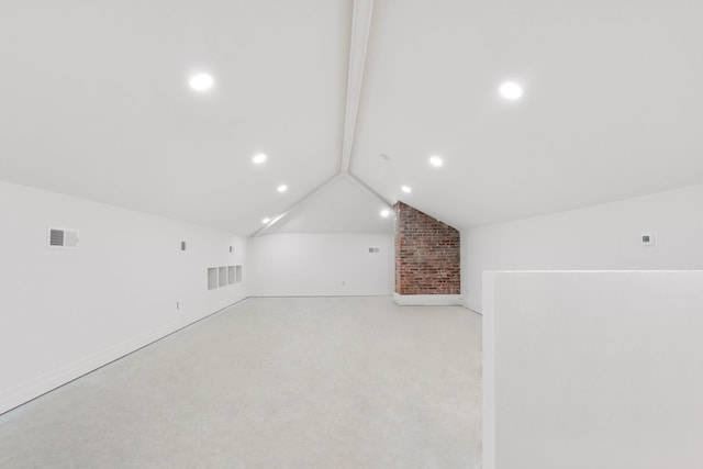 bonus room featuring lofted ceiling