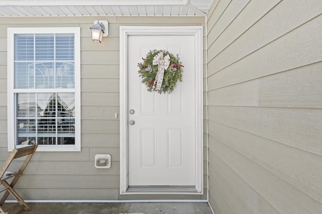 view of doorway to property