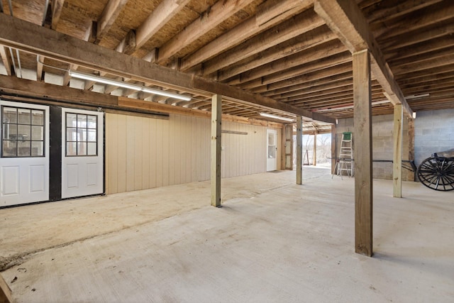 basement with a wealth of natural light