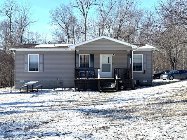 view of front of home with a porch