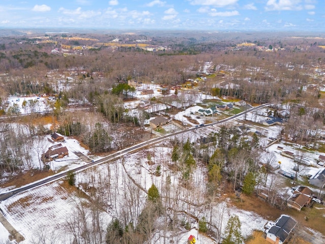 view of snowy aerial view