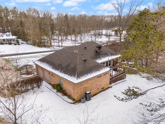 view of snowy aerial view