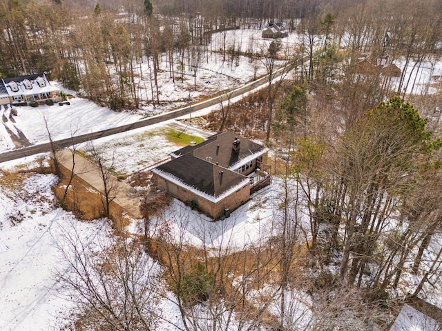 view of snowy aerial view