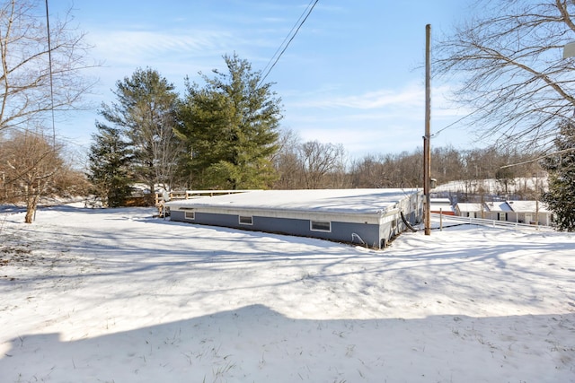 view of snowy yard