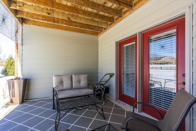 view of patio / terrace featuring a balcony