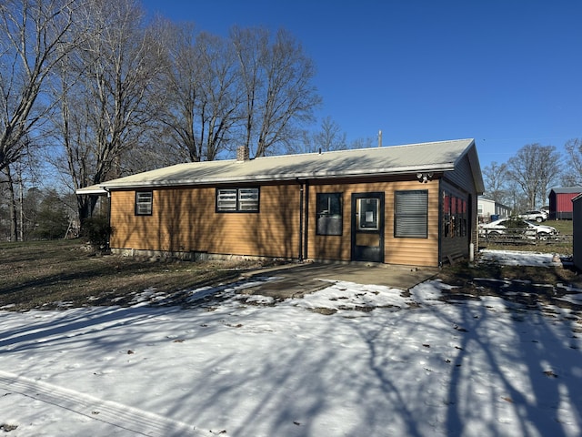 view of single story home