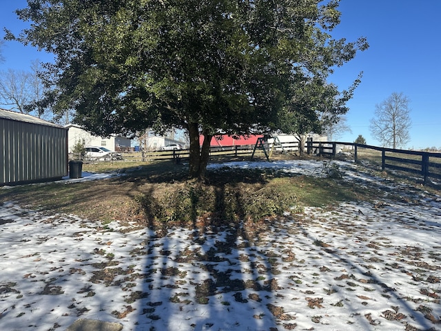 view of snowy yard