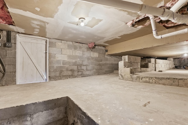 view of basement