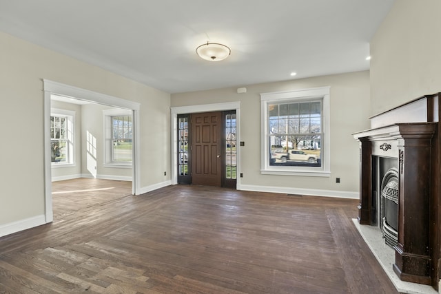 entryway featuring dark hardwood / wood-style floors