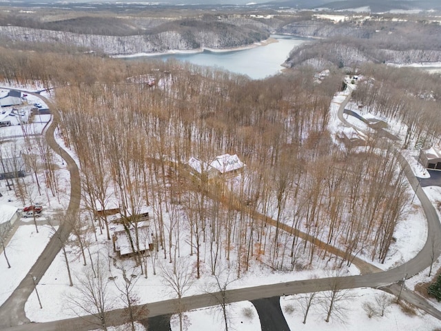 view of snowy aerial view