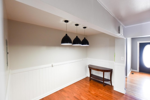 foyer with hardwood / wood-style flooring