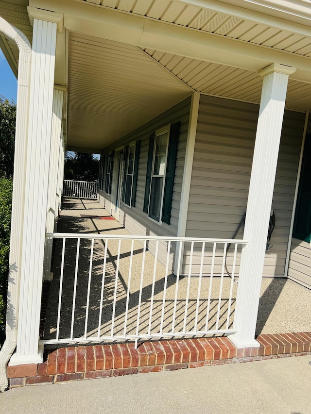 view of patio / terrace with a porch