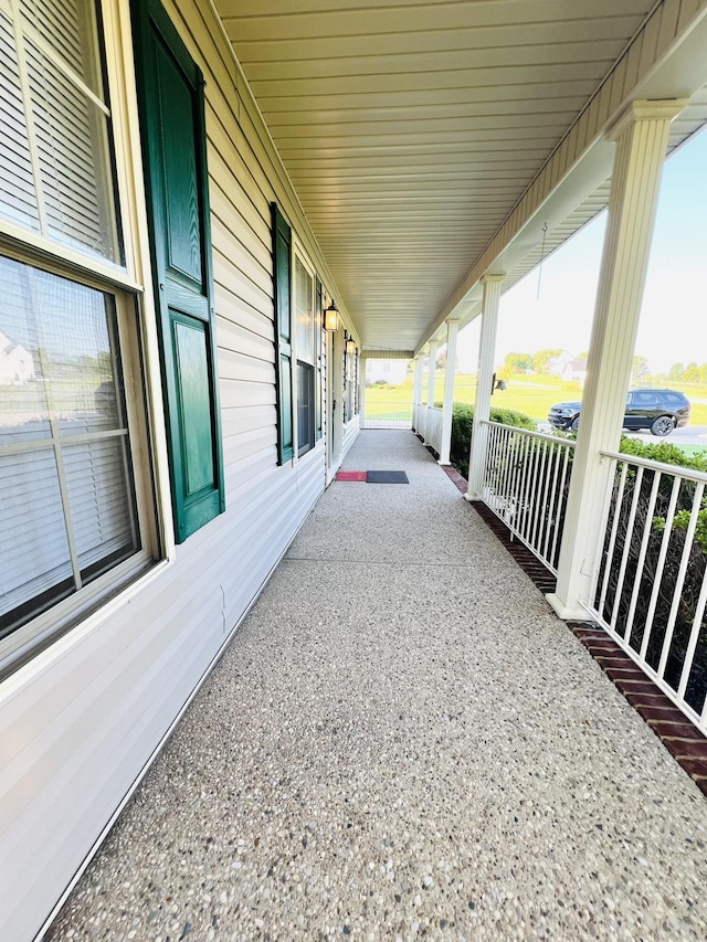 view of patio with a porch