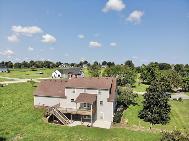 bird's eye view featuring a rural view