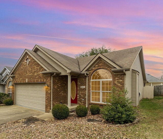 ranch-style house with a garage