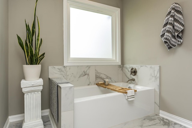 bathroom featuring a bathing tub