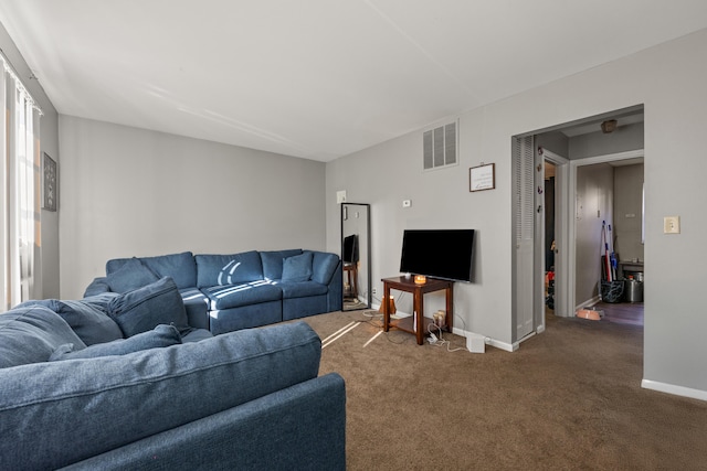 view of carpeted living room