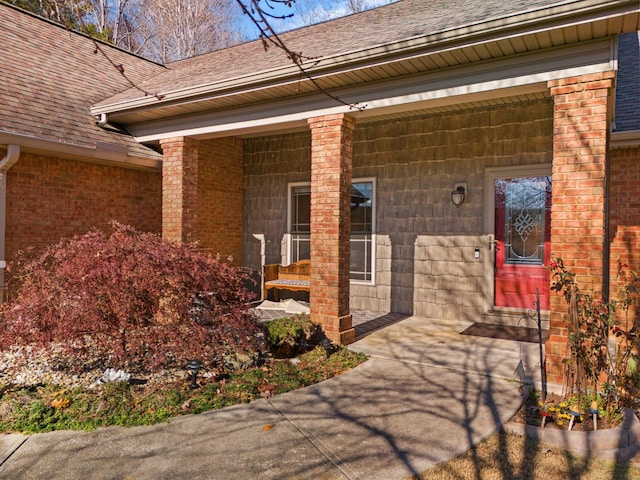 property entrance with a porch